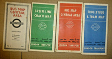 London Transport Bus Tram & Trolleybus Maps 1936 & 1939 x 4