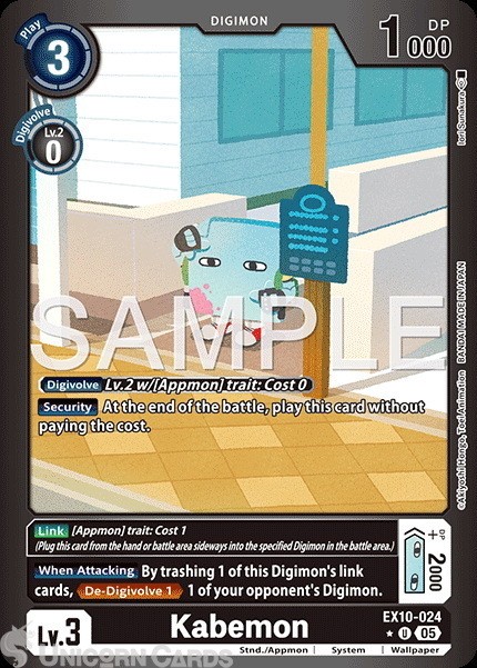 EX10-024 Kabemon : Limited Uncommon Foil Digimon Card : EX10: Sinister Order