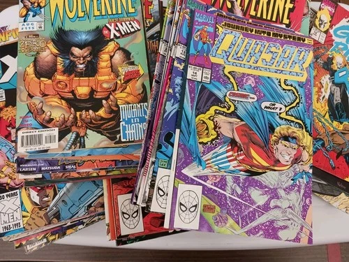Vintage 90s Comic Book Lot  90+ Marvel Comics Wolverine Quasar Ghost Rider Thor