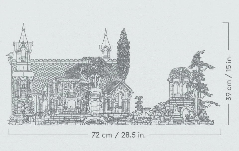 Lord of Rings Rivendell Castle Building Blocks Generic Set 6167 pcs  NO BOX - Image 3 of 4