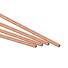 4 Pack Copper Round Tube 3mm OD 0.25mm Wall Thickness 300mm Length Pipe Tubing