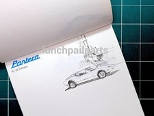 Bloc de notas DeTomaso Pantera 351C Cleveland 4v código Q Cobra Jet Mercury RARO distribuidor