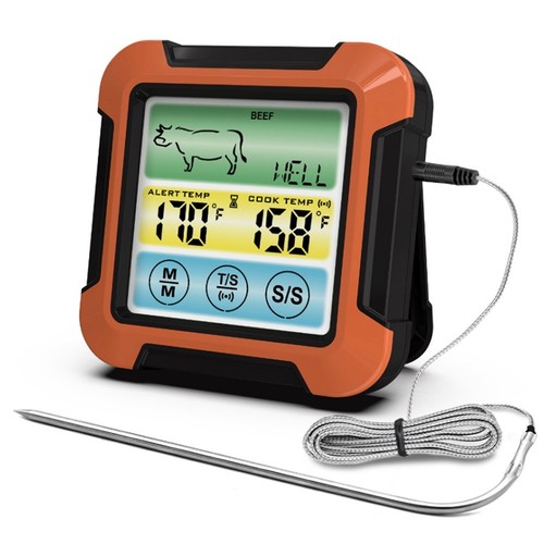 Grillthermometer Aus Edelstahl - 75℃ Bis 300℃, Wasserdicht, Für Grill, Ofen & Holzofen