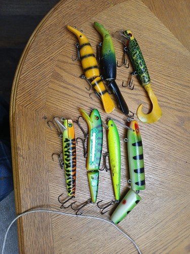 Leurre Vintage Wiley En Bois Pour Muskie (Brochet) - Type Crankbait