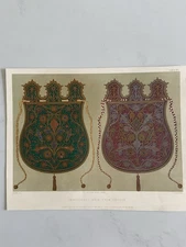 Antique Victorian Textile Print – Embroidered Bags from Greece (1852)  