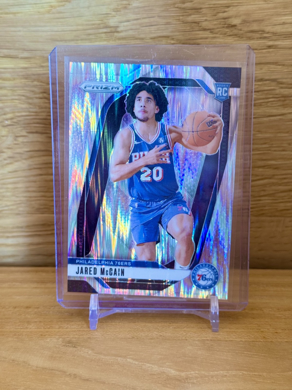 2024-25 Panini Prizm #222 JARED MCCAIN Skewed Prizm RC /249 HOT RC