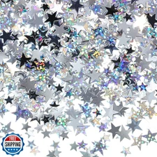 Hestya 60g Star Confetti Glitter Table Confetti Metallic Foil Stars for Party