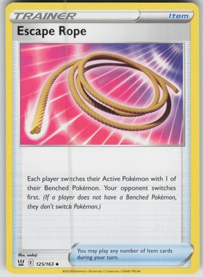Pokemon TCG Escape Rope Uncommon SWSH05: Battle Styles 125/163