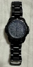 Luminox Navy Seals 3150 Blackout Quartz Watch Used Battery Replaced