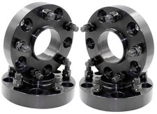 4 Pcs Hub Centric Wheel Spacers Adapters 1.25" Thick - 4 Pack Black Anodized
