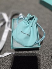 Tiffany & co Authentic Double Mini Heart Sterling silver necklace With Box