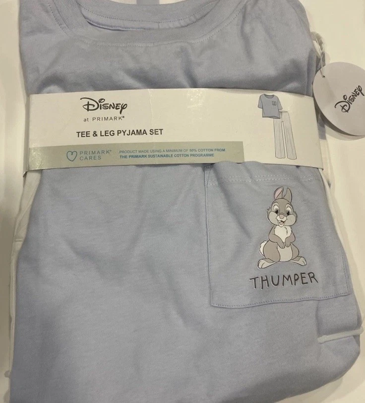 Primark Disney Thumper Acogedor Pijama Ropa de dormir Camiseta y Pantalones Conjunto Talla S 6-8 Foto 2 de 4