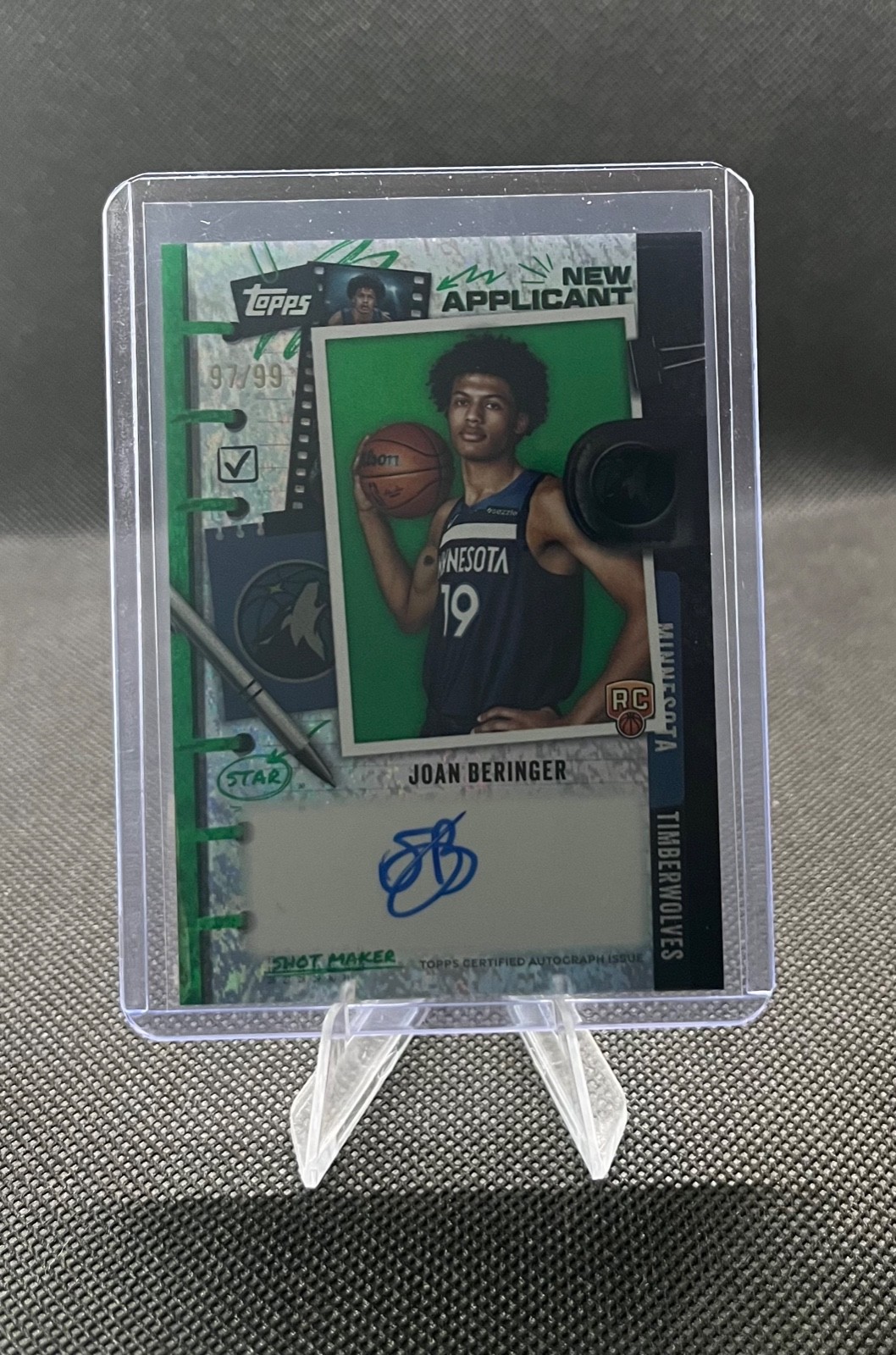 2025 Topps - Joan Beringer New Applicant Green Auto /99