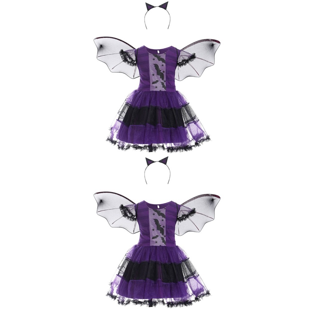 2 Conjuntos Niños Moda Disfraces Estilo Halloween Juego de Rol Suministros Niñas Halloween