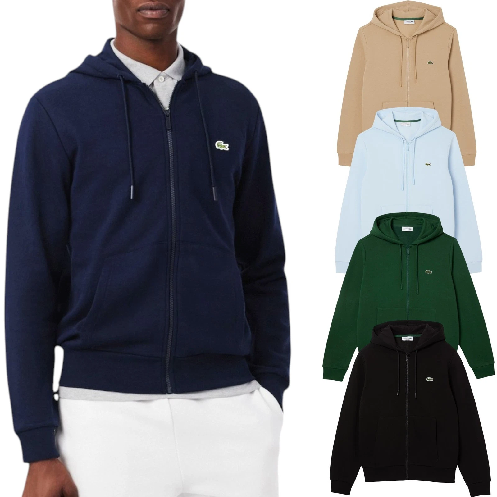 Lacoste Mens Fleece Hoodie Zip Up Organic Cotton Classic Fit Sportswear Hoody
Opens in a new window