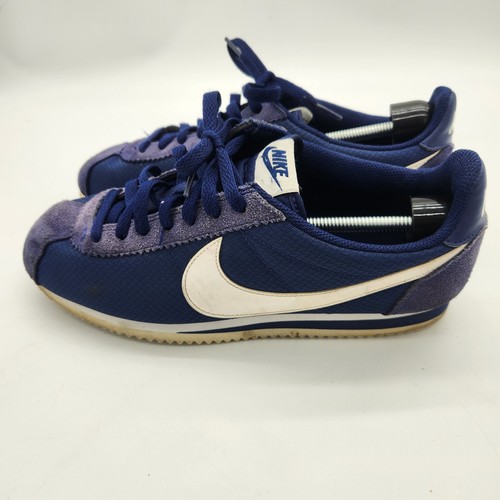 Nike Clásico Cortez Para hombres Talla 10 Medianoche Azul Marino Blanco Cuero Zapatos Atléticos 7495 - Imagen 2 de 12