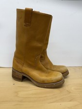 Vintage 70s Texas Steer Leather Campus Boots Frye Style Womens 10 Western