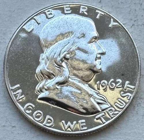 1962 Proof Franklin Half Dollar 90% Silver-INV#8909