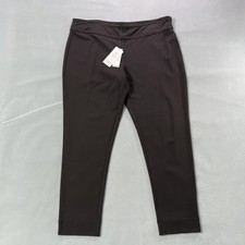 Eileen Fisher Pants Women XL Brown Musel Viscose Stretch Ponte Ankle Side Zip