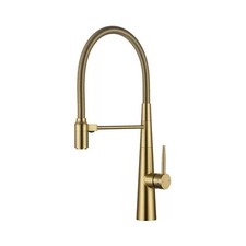 SUS304 Kitchen Faucet with Pull Down Sprayer Drinking Water Tap Brushed Gold