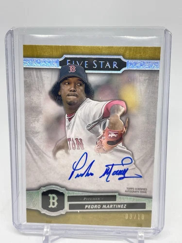 2021 Topps Five Star PEDRO MARTINEZ On Card Auto Gold 3/10 (D341)
