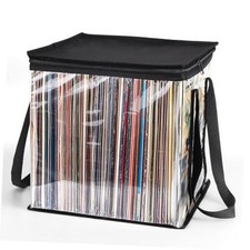 Vinyl Record Storage Bag, 12 Inches LP Albums Storage Case with Handle, Clear