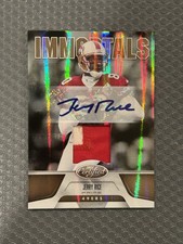 2011 Certified Immortals GOLD Patch Auto Jerry Rice /25 GAME WORN 49ers 