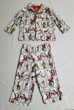 Dr. Seuss The Grinch Christmas 2 Piece Pajama Set Toddler Girls Boys Size 18 M