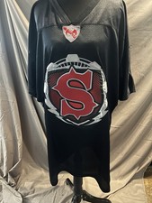 Tech N9ne Black Jersey Style Shirt Red Strange Music S Logo Number 9