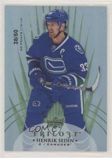 2014-15 Upper Deck Trilogy Radiant Green 38/50 Henrik Sedin #29 HOF d9r
