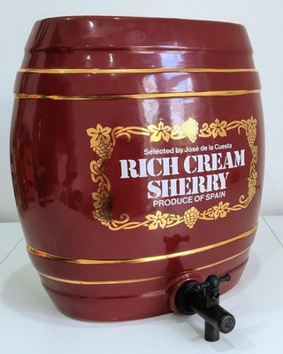 Vintage Keramik reichhaltige Creme Sherry Jose De la Cuesta Fass von Royal Norfolk 12'' 