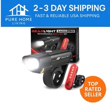 Multi-Functional Rechargeable Bike Headlight & Taillight Set for Safe Rides