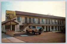 Santa Clarita Motel Newhall California CA Ford Bronco Roadside Chrome c1970 PC