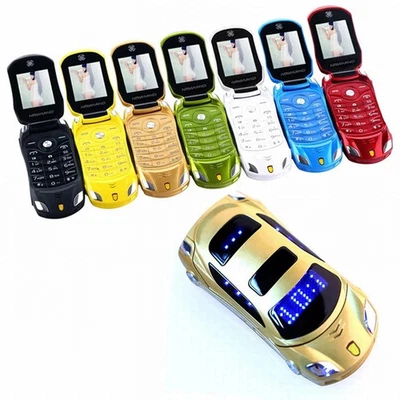 BRANDED New Unlocked Foldable Mini Flip Mobile Phone GSM Car Model Cell phone Dual SIM