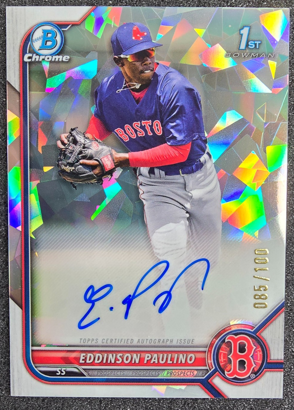 2022 Bowman Chrome 1st Atomic Refractor AUTO /100 Eddinson Paulino #CPA-EP