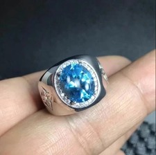 2Ct Oval Cut LabCreated Blue Topaz Women Wedding Ring 14K White Gold Plated