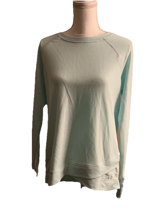 Danskin Bleached Aqua Criss Cross Tunic Top NWT Sz Medium Pullover Activewear