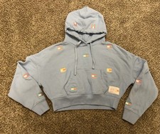 Tommy Jeans Limited Edition Light Blue Hoodie Cotton Graphic Print S