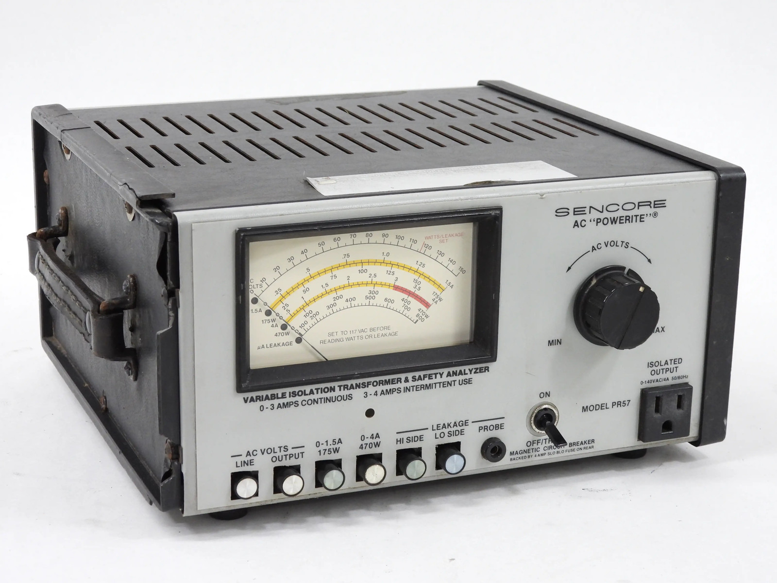 Sencore PR57 Powermite AC Variable Isolation Transformer (ugly, working ...