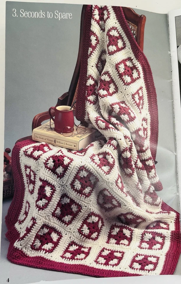 Red Heart WEEKEND WONDERS Quick Apparel & Afghans Patterns Art J16 Book 120 2001 - Image 4 of 4