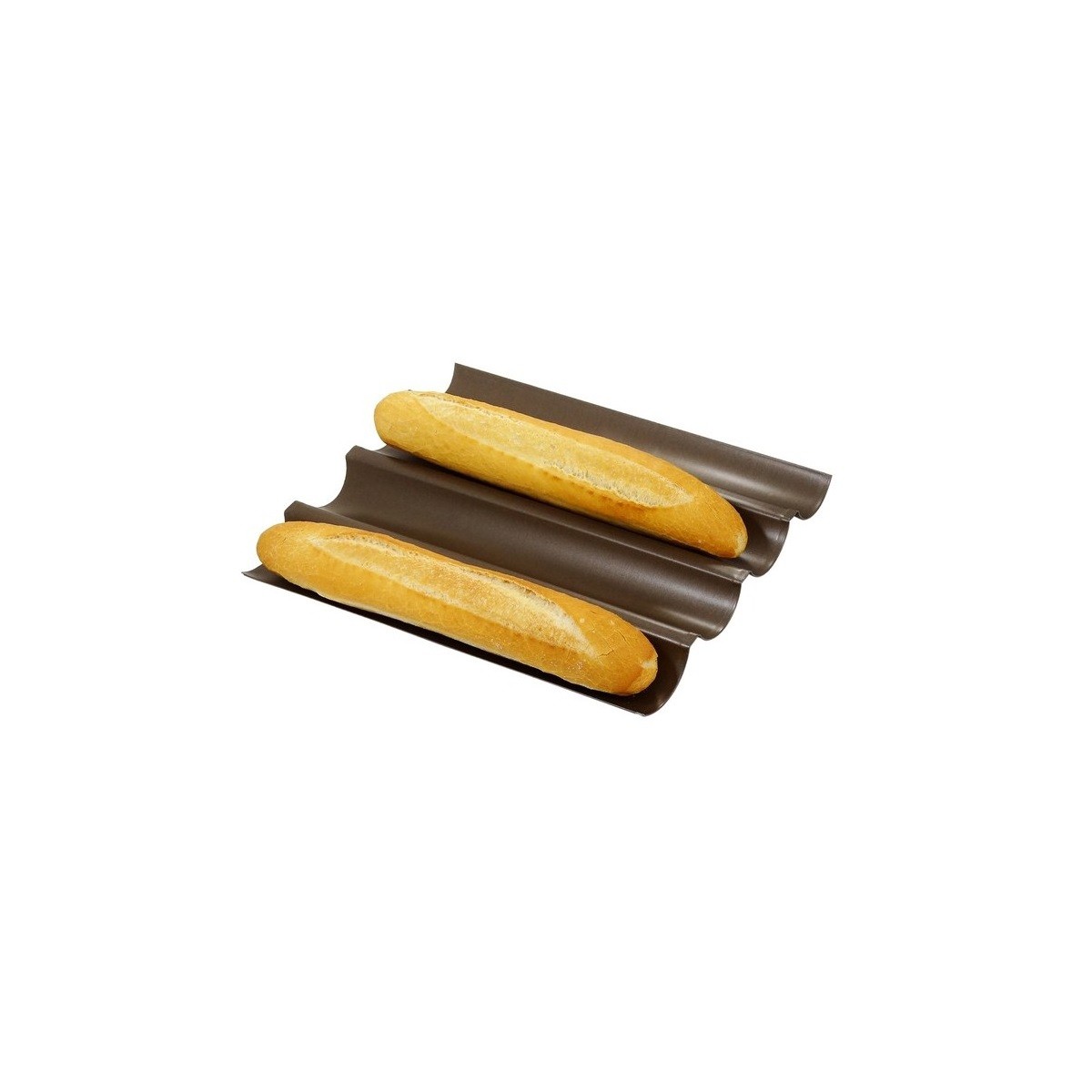 Moule 4 baguettes Gobel 258330 plaque de cuisson perforée en acier antiadhésif 38cm