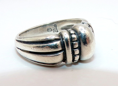 James Avery STERLINGSILBER nicht mehr produziert Medium FRAKE KUPPELRING Gr. 6,75 - Bild 2 von 5