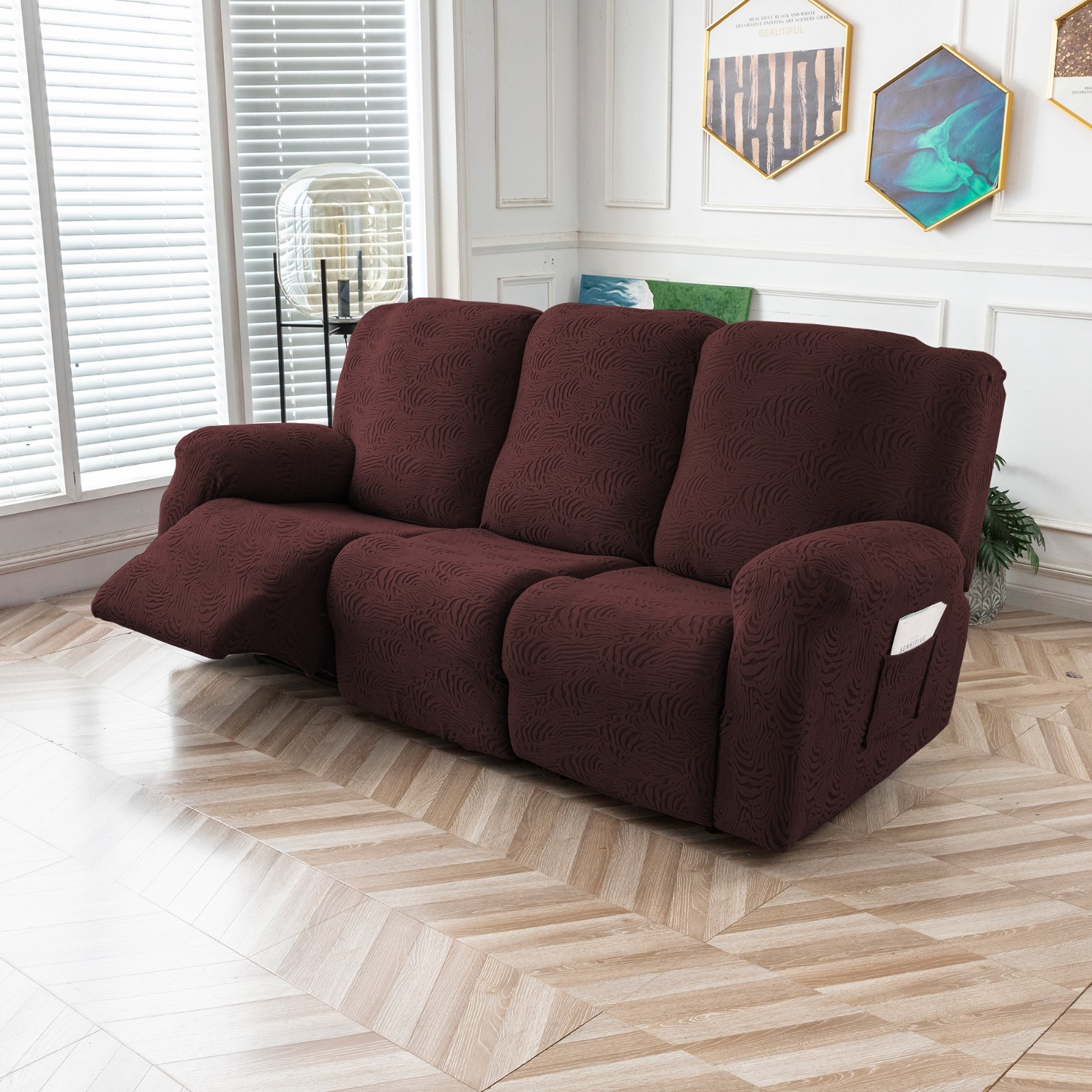 Cover,stretch Sofa Cover 3 Seater With Arm Rest, Couch Cover Soft
