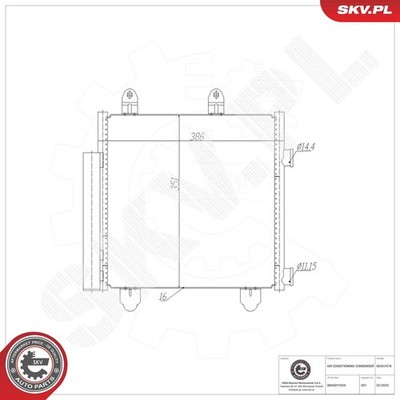 ESEN SKV Kondensator Klimaanlage 86SKV578 Aluminium für TOYOTA AYGO KGB40 VVTi 2