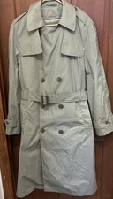 DEFENSE LOGISTICS AGENCY Valor All Weather TRENCH COAT Removable Liner, Belt 40L