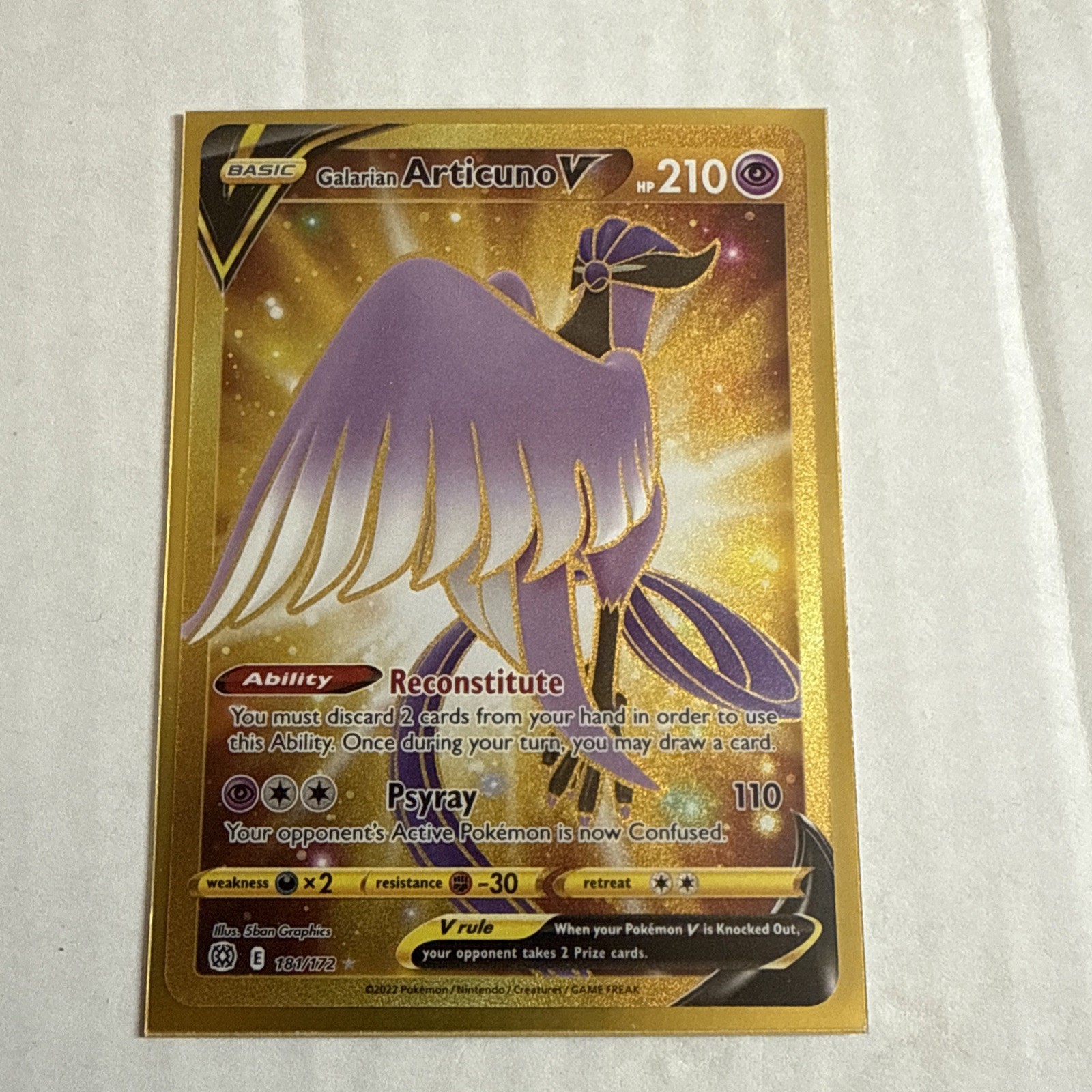 Galarian Articuno V (Secret) 181/172 Swsh09: Brilliant Stars Holo