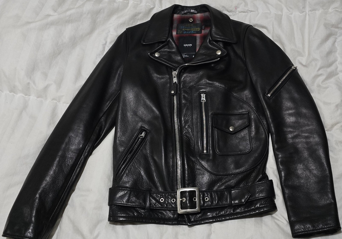 Schott X Haven Leather Jacket Limited Perfecto 529HN Men Schott X Haven Leather Jacket Limited Perfecto 529HN Men
