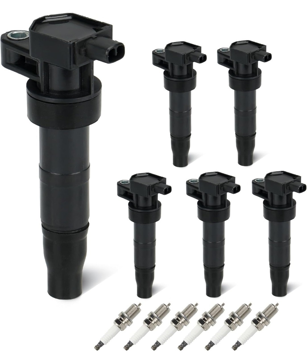 Ignition Coil  Spark Plug Kit Set for 2008-2011 Hyundai Azera Santa Fe Kia Etc.