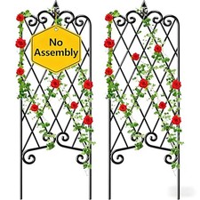 Amagabeli Garden Trellis for Climbing Plants 47” 47" x 16",2Pack-1 Black-2 Pack