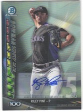 2017 Bowman Riley Pint #BTP-25 Bowman Scouts' Top 100 Autographs #42/50